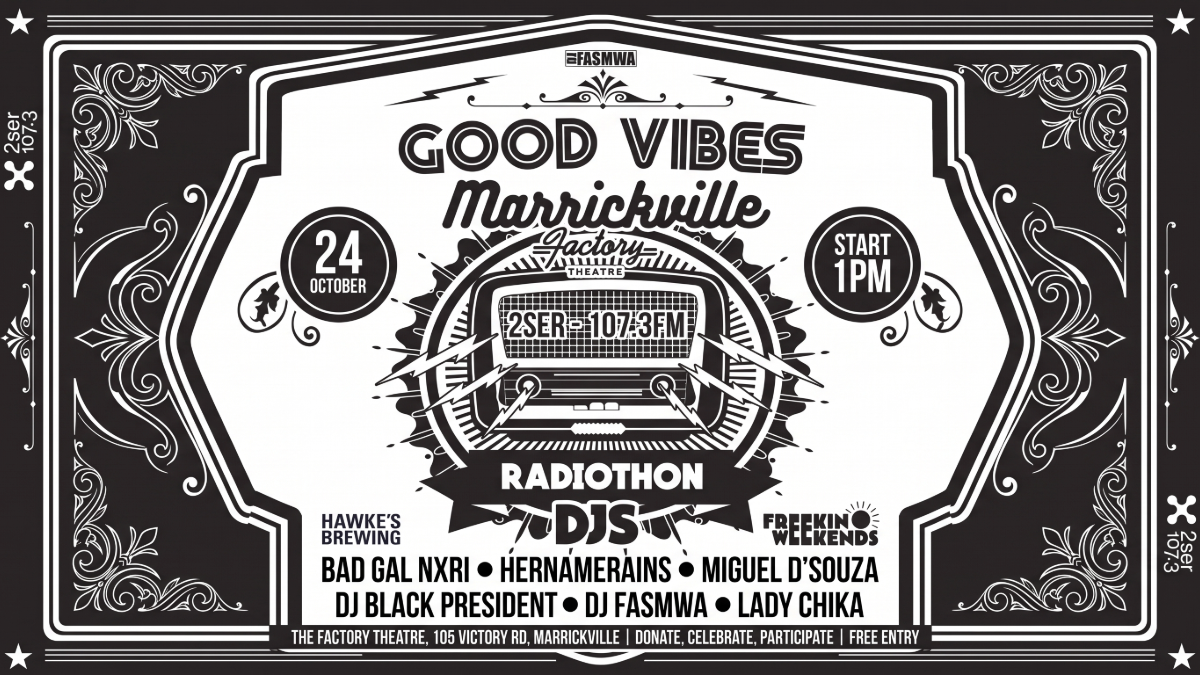 Good Vibes in Marrickville — 2SER Radiothon 2026 event artwork